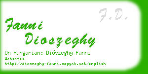 fanni dioszeghy business card